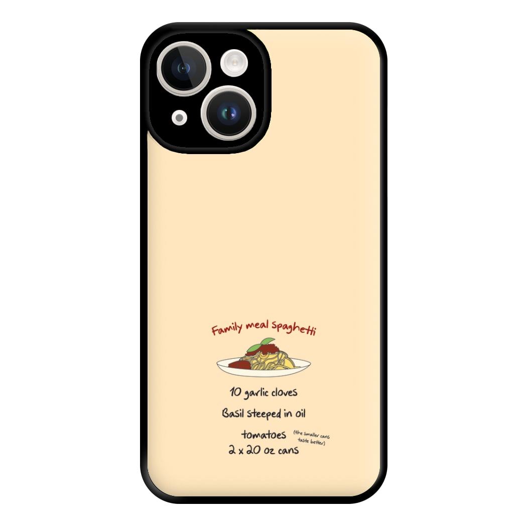 Family Meal Spaghetti Phone Case for iPhone 14