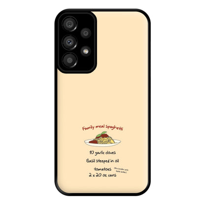 Family Meal Spaghetti Phone Case for Galaxy A33