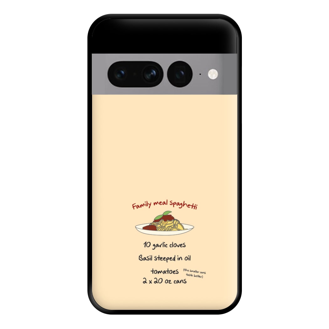 Family Meal Spaghetti Phone Case for Google Pixel 7 Pro