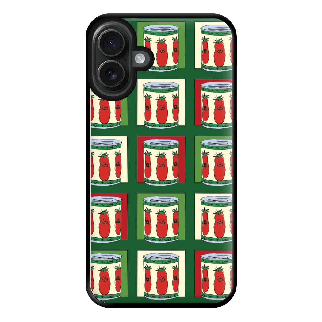 Tomato Pattern Phone Case for iPhone 16 Plus