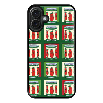 Tomato Pattern Phone Case for iPhone 16 Plus