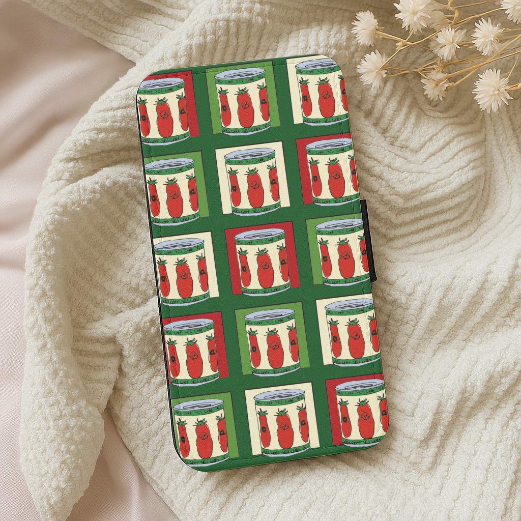 Tomato Pattern Wallet Phone Case