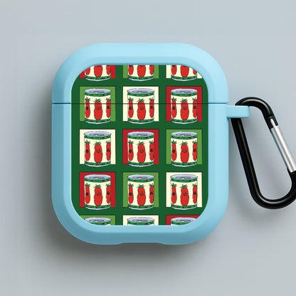 Tomato Pattern Blue AirPods Case