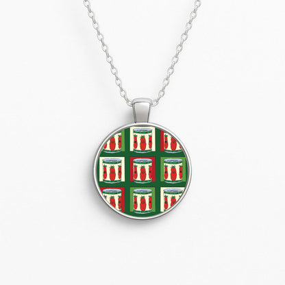 Tomato Pattern Circle Necklace