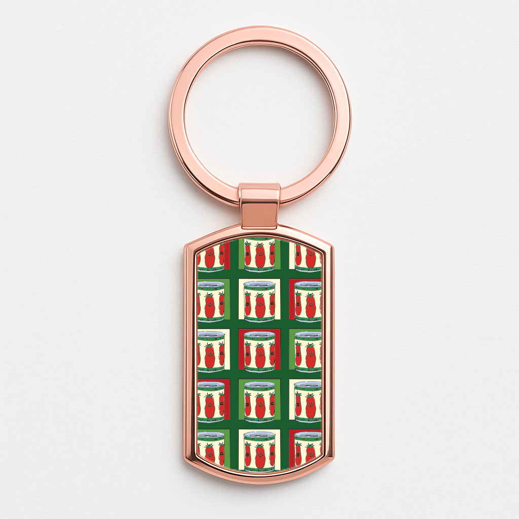 Tomato Pattern Rose Gold Keyring