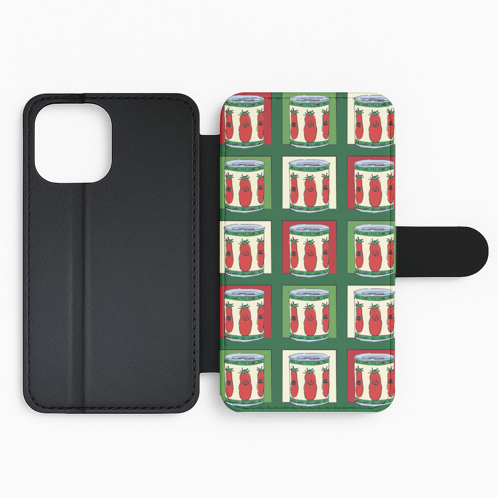 Tomato Pattern Flip Phone Case