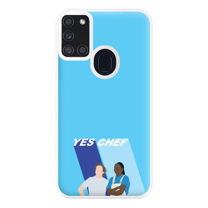 Yes Chef Blue Phone Case for Galaxy A21s