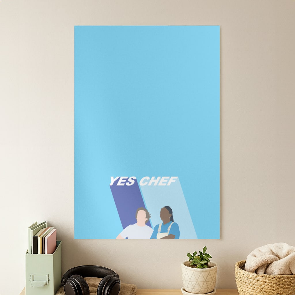 Yes Chef Blue Poster