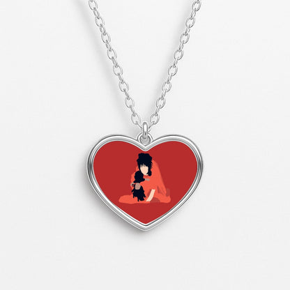 Lydia - Beetle Halloween Heart Necklace