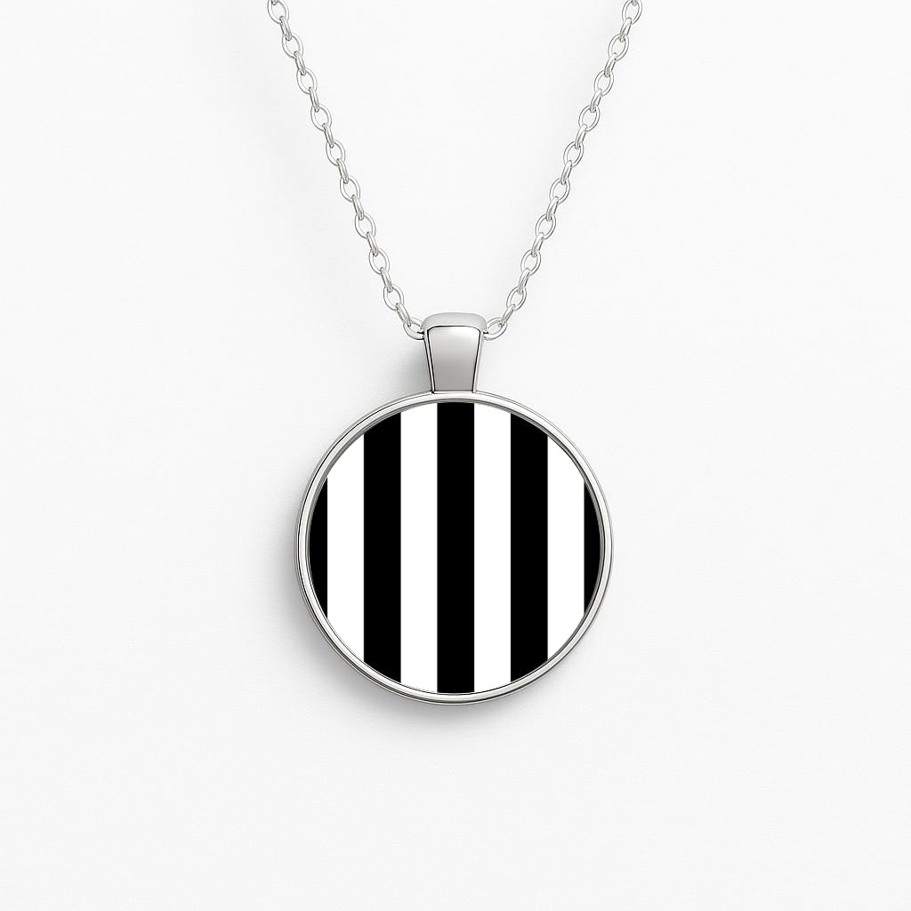 Beetle Halloween Stripes Circle Necklace