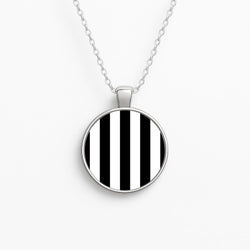 Beetle Halloween Stripes Circle Necklace