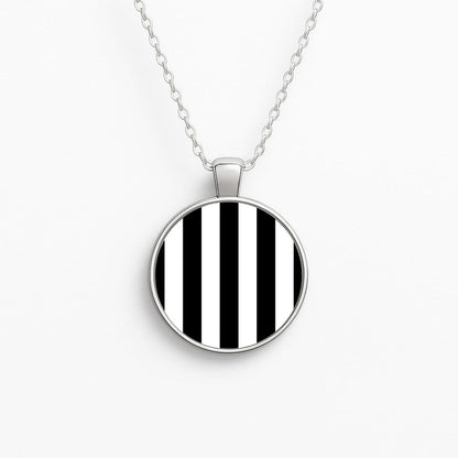 Beetle Halloween Stripes Circle Necklace