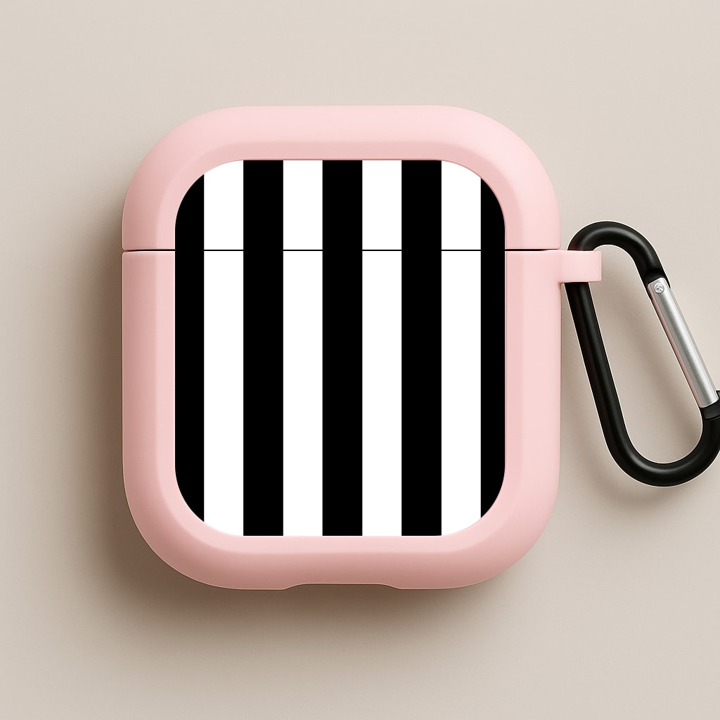 Beetle Halloween Stripes Pink AirPods Case