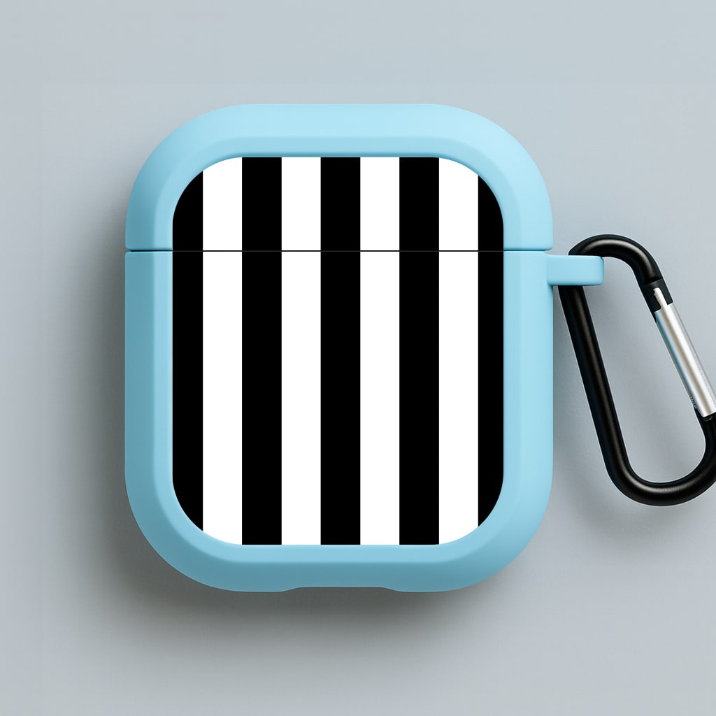 Beetle Halloween Stripes Blue AirPods Case