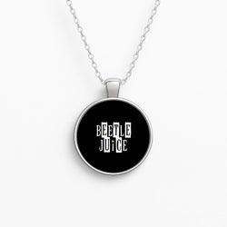 Text - Beetle Halloween Circle Necklace
