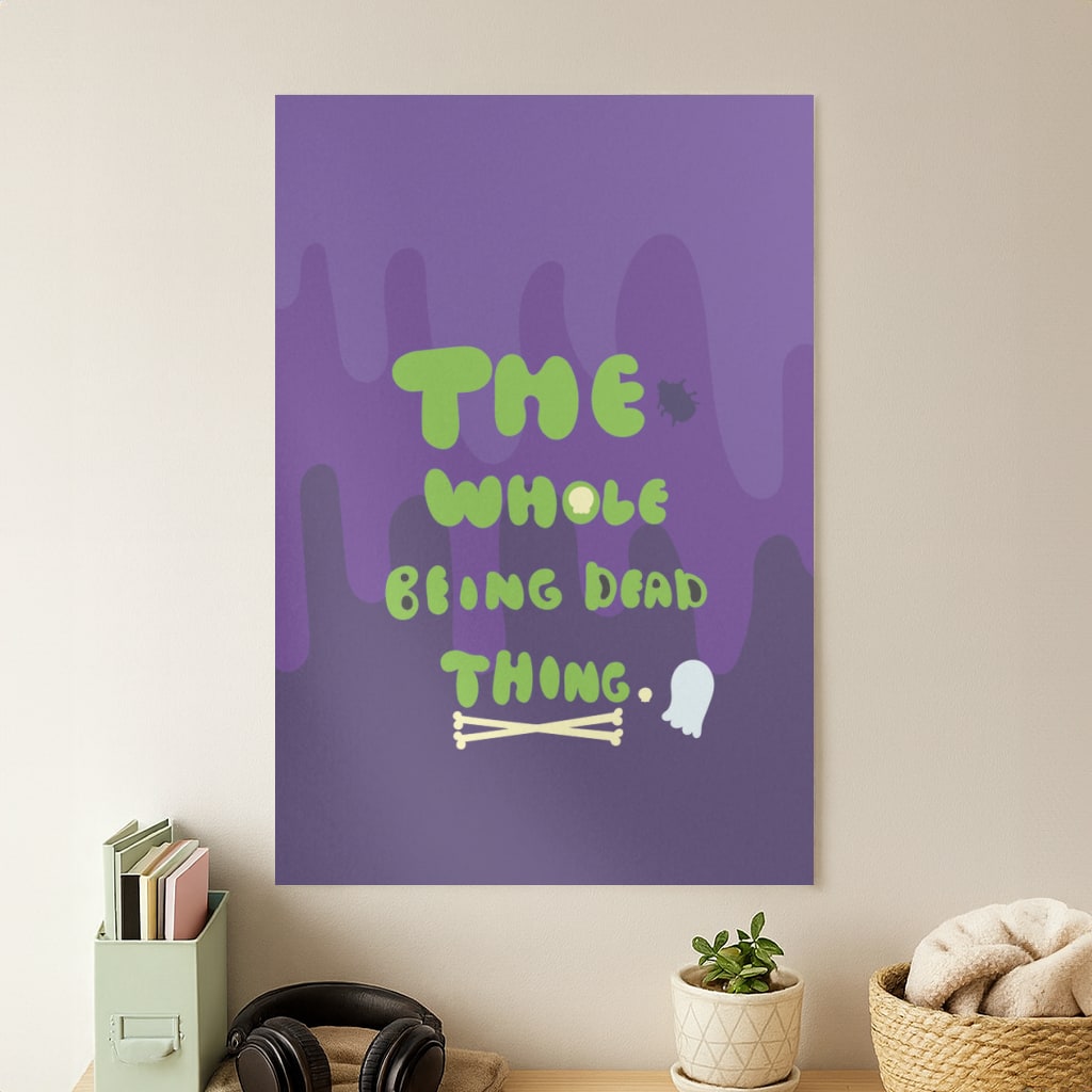 The Whole Being Dead Thing - Beetle Halloween Poster