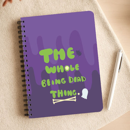 The Whole Being Dead Thing - Beetle Halloween Notepad