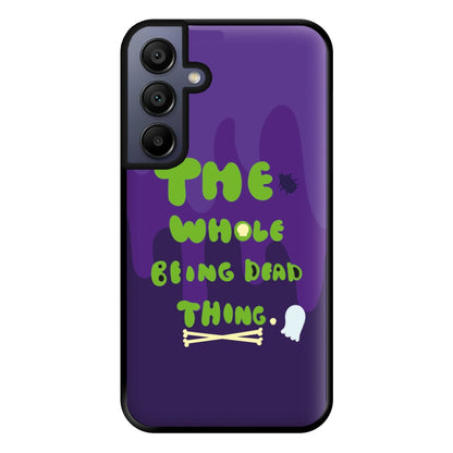 The Whole Being Dead Thing - Beetle Halloween Phone Case for Galaxy A15