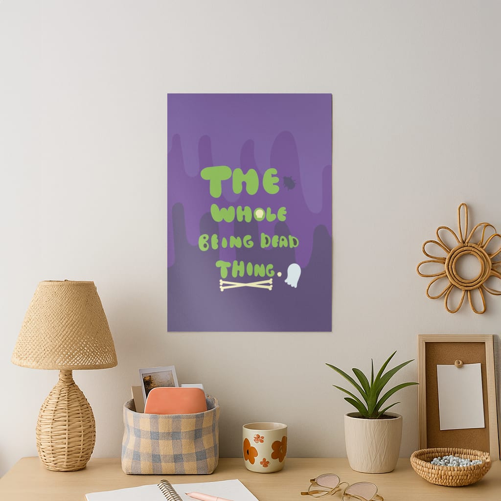 The Whole Being Dead Thing - Beetle Halloween Art Print
