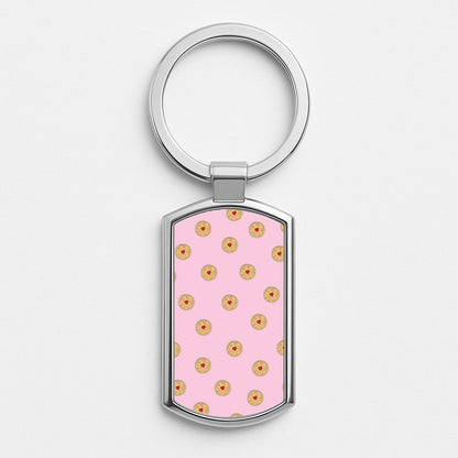 Jammy Doggers - Biscuits Patterns Silver Keyring