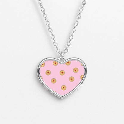 Jammy Doggers - Biscuits Patterns Heart Necklace