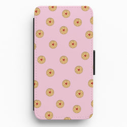 Jammy Doggers - Biscuits Patterns Flip / Wallet Phone Case