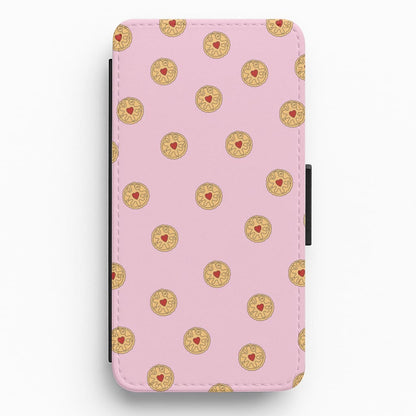 Jammy Doggers - Biscuits Patterns Flip / Wallet Phone Case
