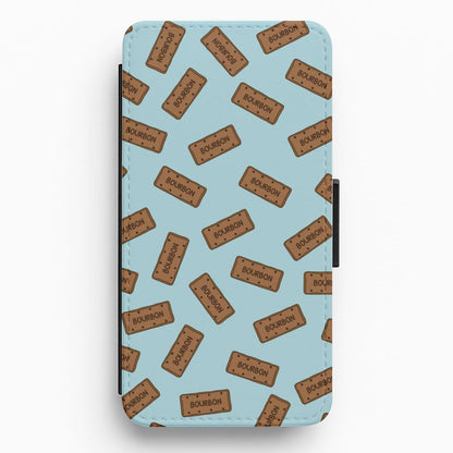 Bourbons - Biscuits Patterns Flip / Wallet Phone Case