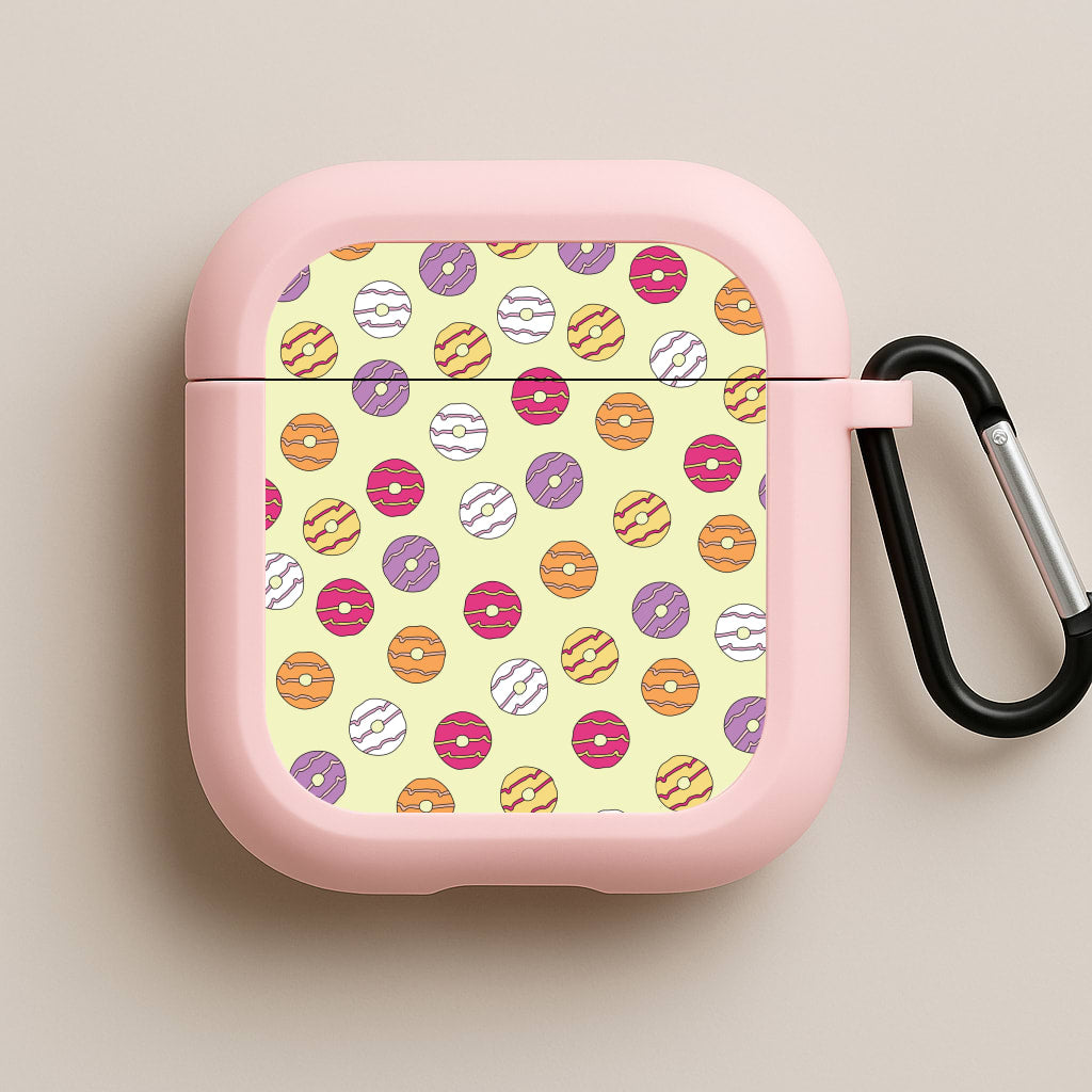 Party Rings - Biscuits Patterns Pink AirPods Case