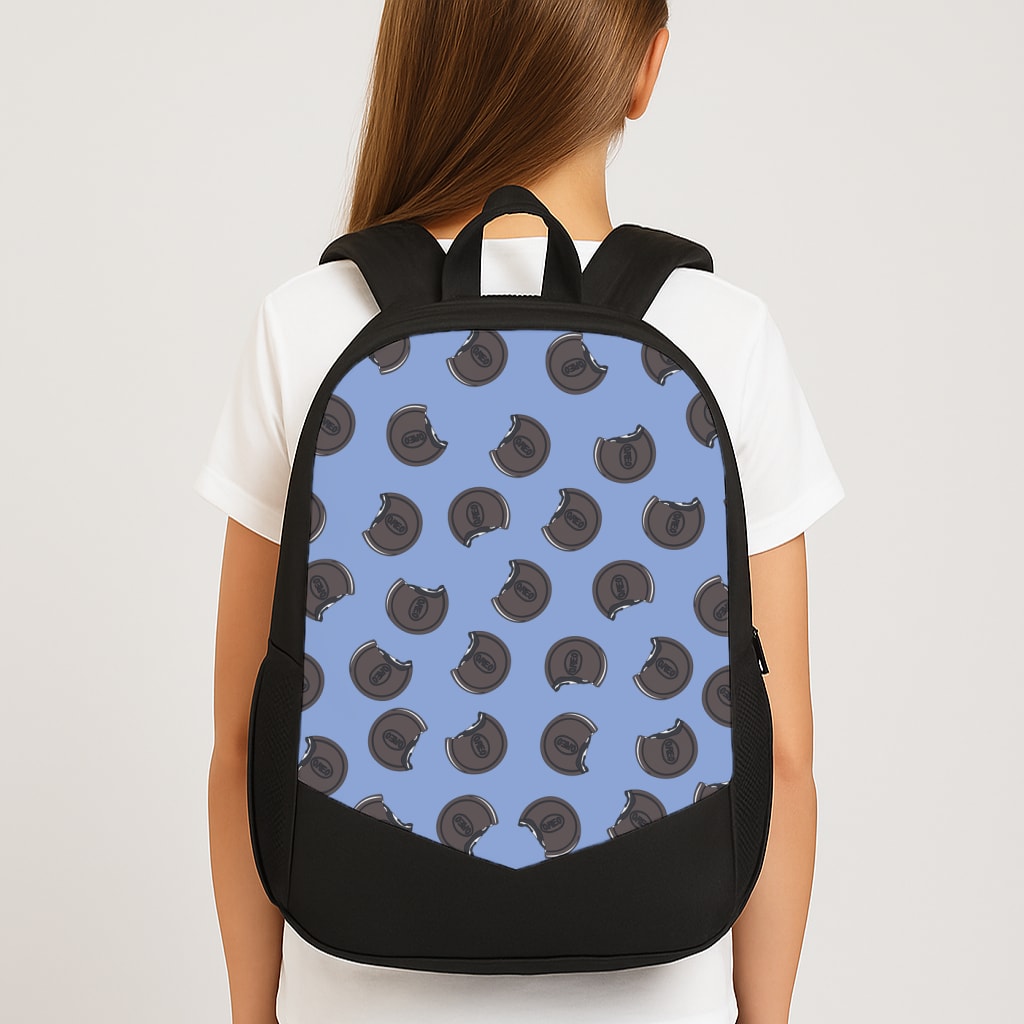 Oreos - Biscuits Patterns Large School Bag