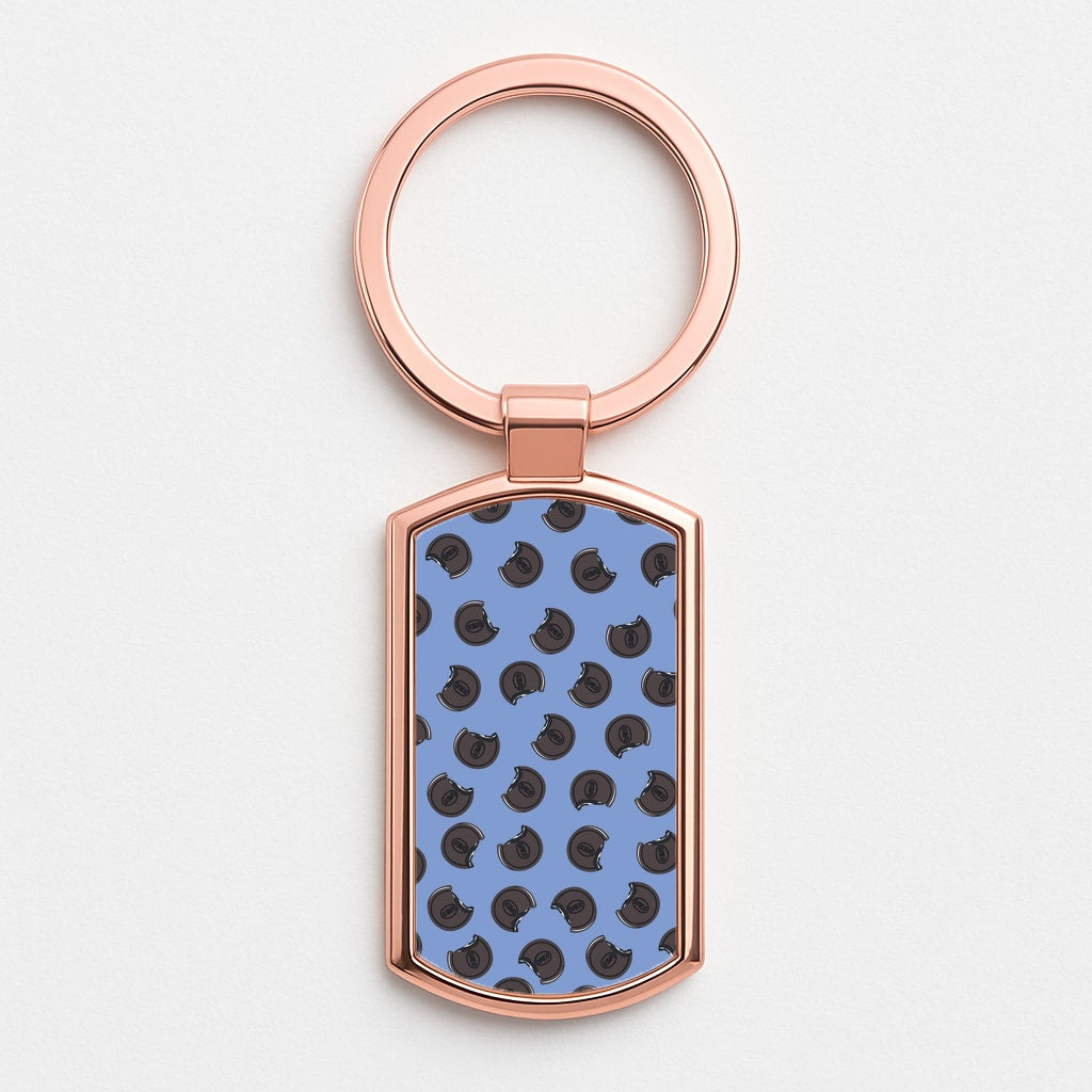 Oreos - Biscuits Patterns Rose Gold Keyring