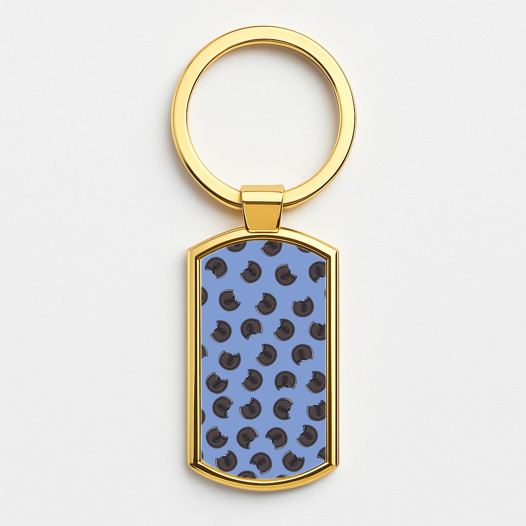 Oreos - Biscuits Patterns Gold Keyring