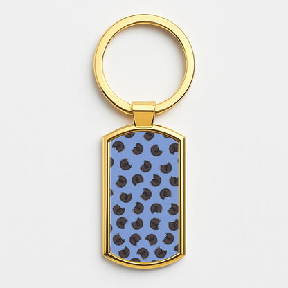 Oreos - Biscuits Patterns Gold Keyring
