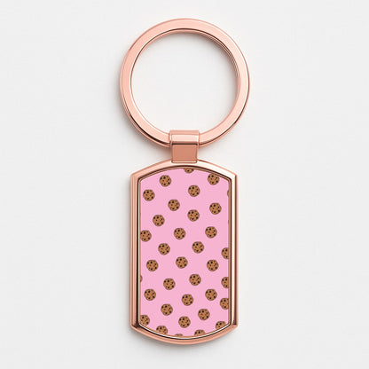 Cookies - Biscuits Patterns Rose Gold Keyring