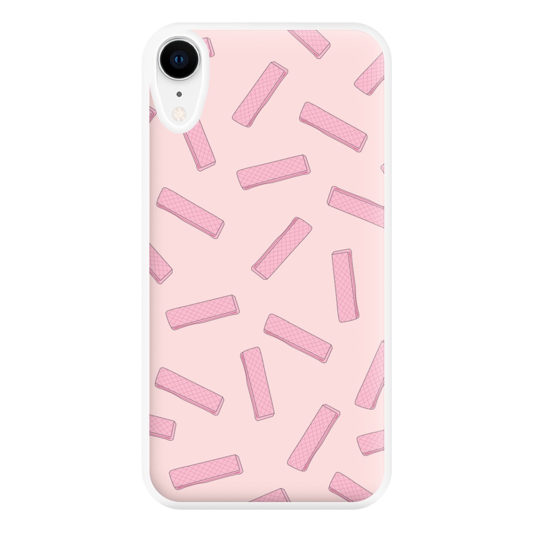 Pink Waffers - Biscuits Patterns Phone Case for iPhone XR