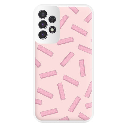 Pink Waffers - Biscuits Patterns Phone Case for Galaxy A53