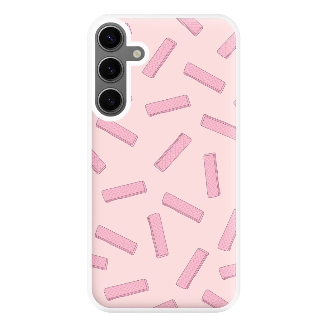 Pink Waffers - Biscuits Patterns Phone Case for Galaxy S24FE