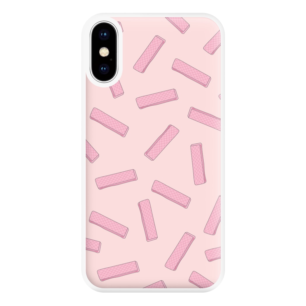 Pink Waffers - Biscuits Patterns Phone Case for iPhone XS Max