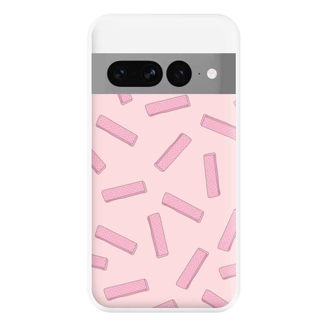 Pink Waffers - Biscuits Patterns Phone Case for Google Pixel 7 Pro