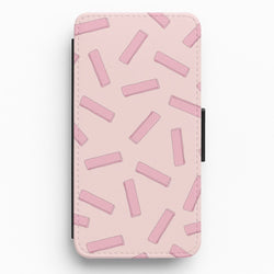 Pink Waffers - Biscuits Patterns Flip / Wallet Phone Case