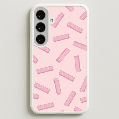 Pink Waffers - Biscuits Patterns Phone Case for Galaxy S25FE