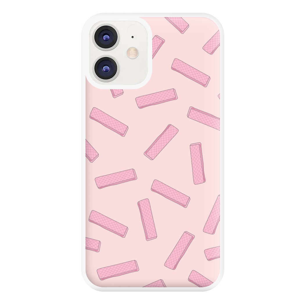 Pink Waffers - Biscuits Patterns Phone Case for iPhone 12 / 12 Pro