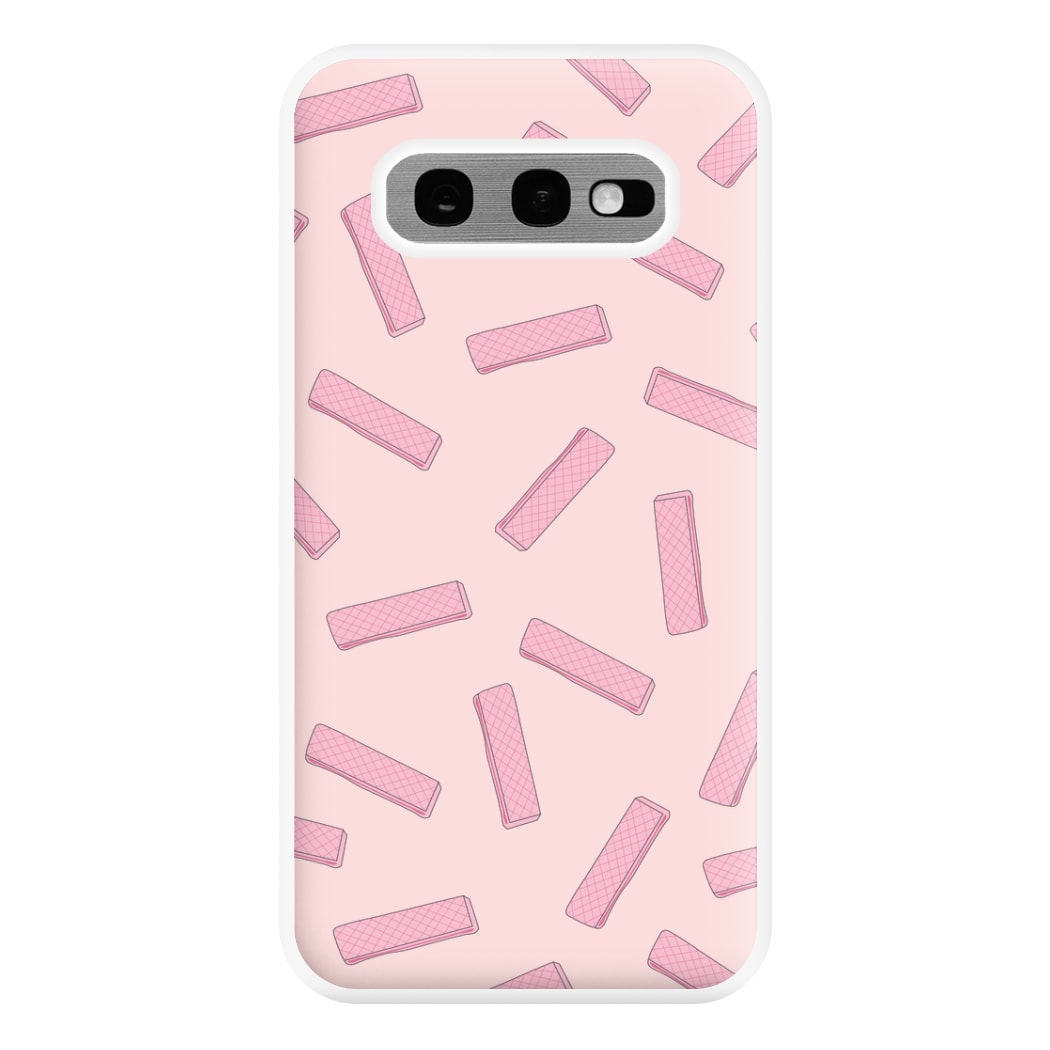 Pink Waffers - Biscuits Patterns Phone Case for Galaxy S10e