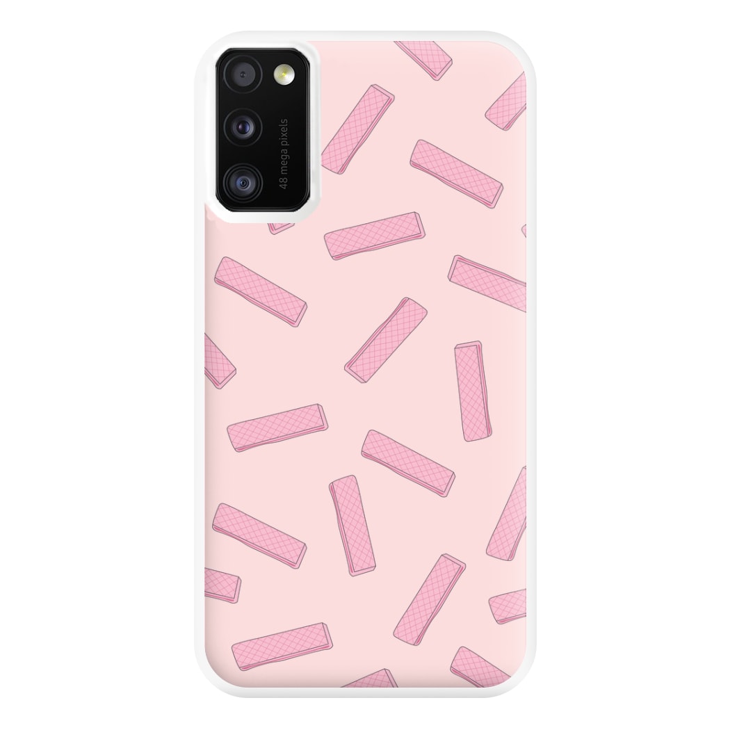 Pink Waffers - Biscuits Patterns Phone Case for Galaxy A41