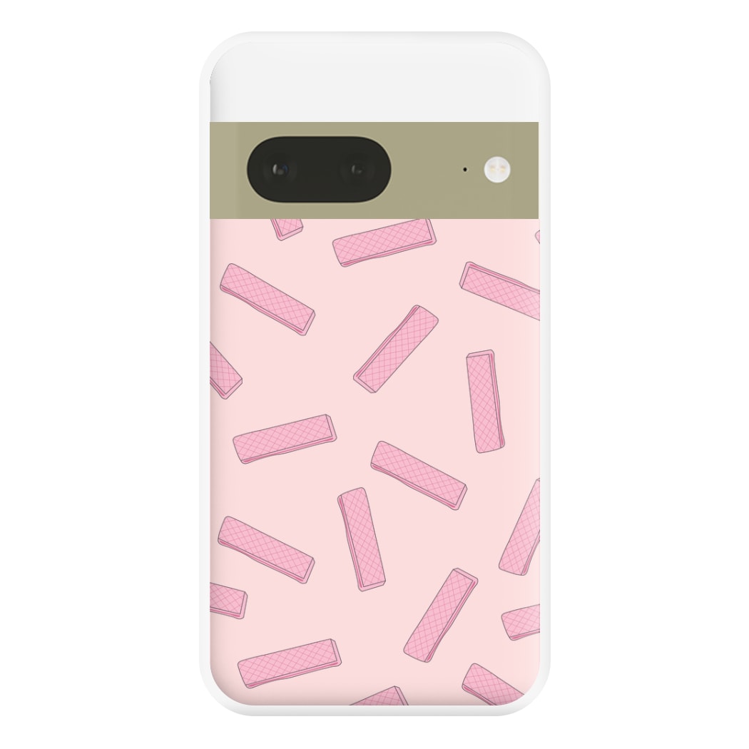 Pink Waffers - Biscuits Patterns Phone Case for Google Pixel 7a