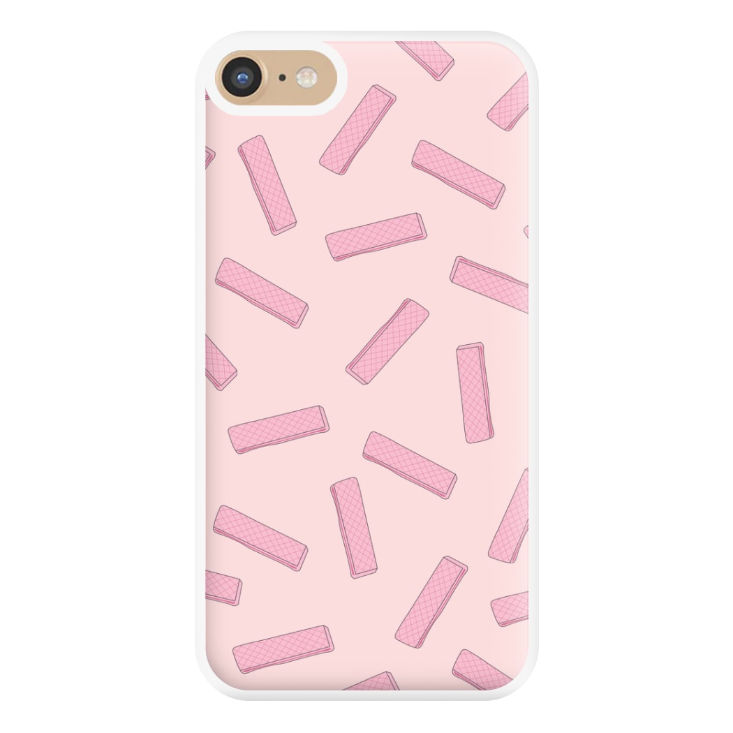 Pink Waffers - Biscuits Patterns Phone Case for iPhone 6 / 7 / 8 / SE