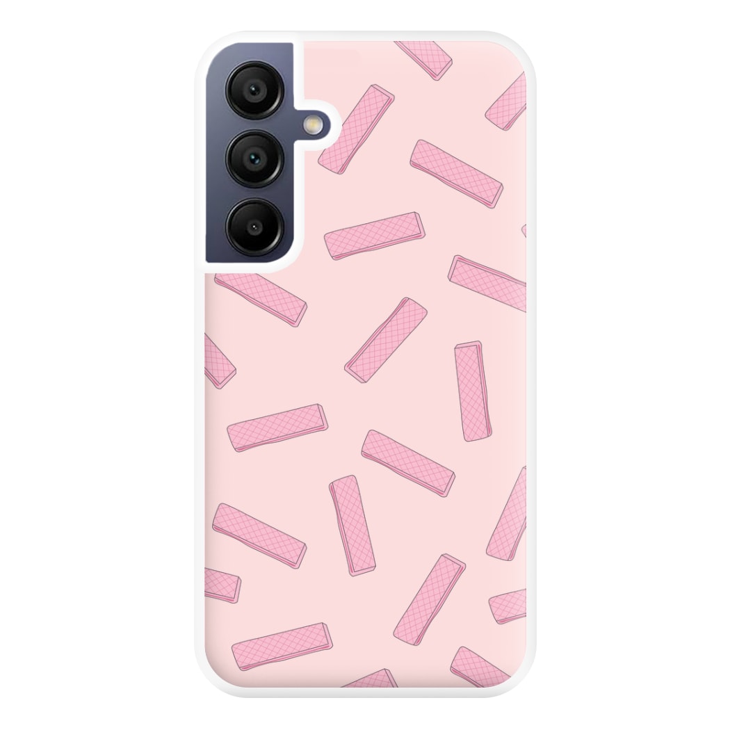 Pink Waffers - Biscuits Patterns Phone Case for Galaxy A16