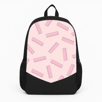 Pink Waffers - Biscuits Patterns Large Backpack