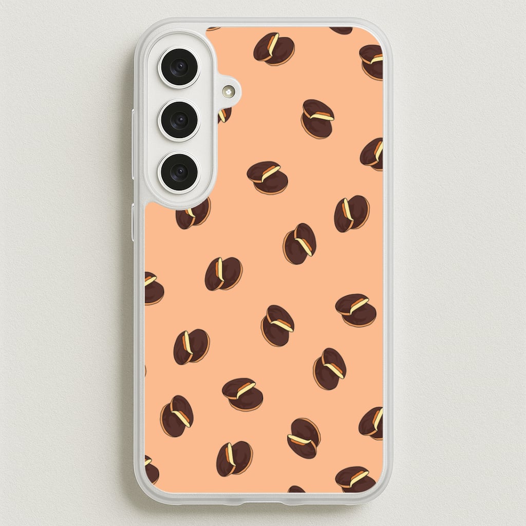 Jaffa Cakes - Biscuits Patterns Phone Case for Galaxy S25FE