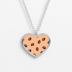 Jaffa Cakes - Biscuits Patterns Heart Necklace